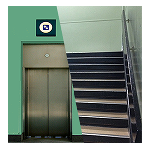 elevator and stairs
