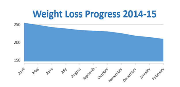 Weight loss chart February 2015