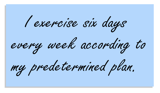 primary exercise affirmation